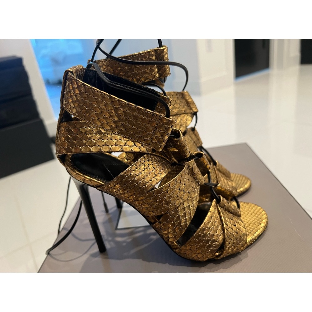 Tom Ford Metallic Python Heels - image 4